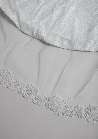 Magnolia Pearl and Floral Lace Cathedral Veil by Ariel Taub at Mae Bridal, floral lace pearl veil, cathedral wedding veil