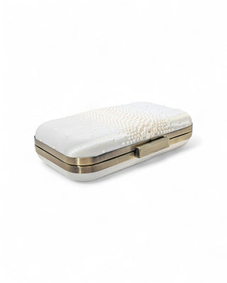 Tresor Pearl Clutch by Ariel Taub at Mae Bridal, pearl clutch, bridal clutch