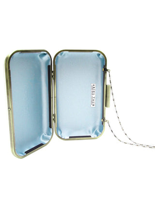 Ariel Taub Tresor Pearl Clutch at Mae Bridal, pearl clutch, bridal clutch, pearl wedding clutch, made by hand in Michigan