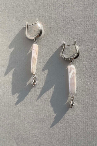 Artemis Pearl Huggies Sterling Silver