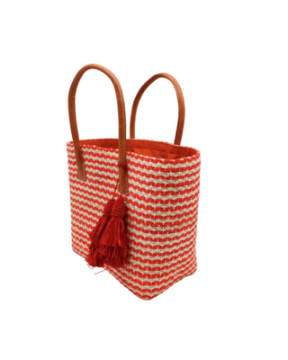 Cancun Medium Sisal Basket Bag with Tassel Charm Embellishment