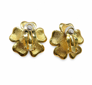 Vintage Joan Rivers Flower Earrings