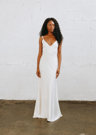 Claire La Faye Simone silk slipat Mae Bridal