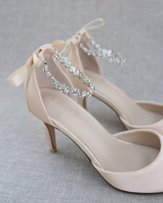 Evening Pumps with Amaryllis Crystal Strap