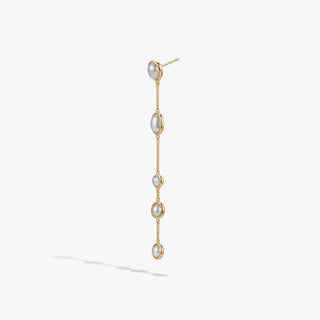 Molten Pearl Linear Earrings