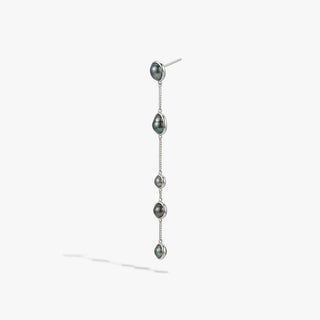 Molten Pearl Linear Earrings