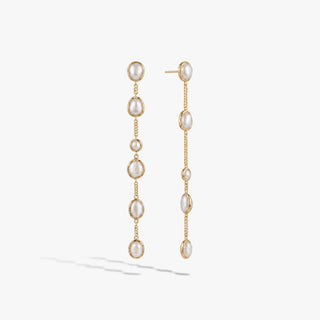 Molten Pearl Linear Earrings