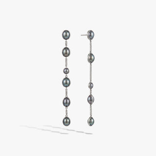 Molten Pearl Linear Earrings