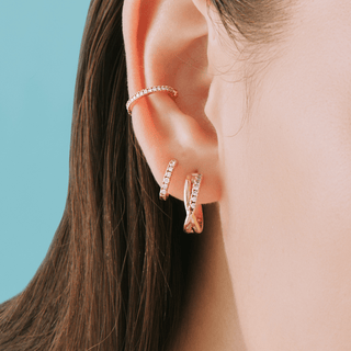 Diamond Huggie Earrings
