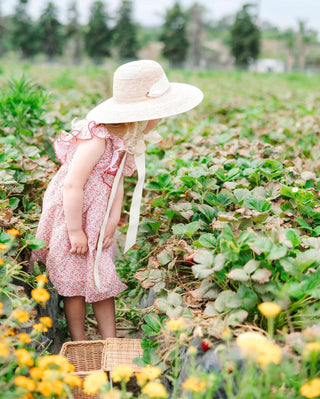 Buttercup Little Girl’s Hat - Ivory Grosgrain Ribbon