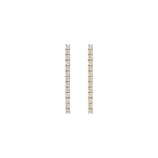 Unbreakable Lab Grown White Sapphire Tennis Earrings