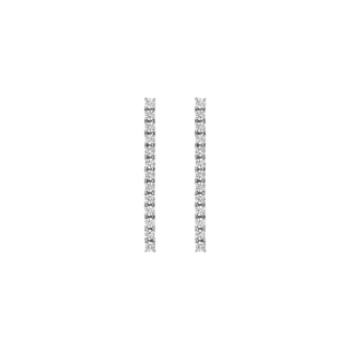 Unbreakable Lab Grown White Sapphire Tennis Earrings