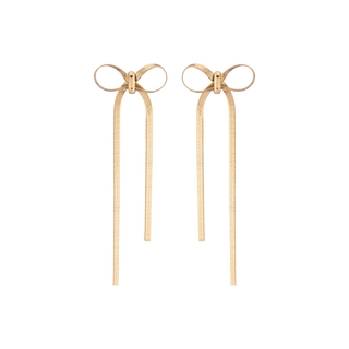 Mini Herringbone Bow Earrings