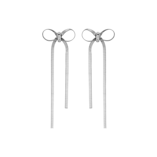 Mini Herringbone Bow Earrings