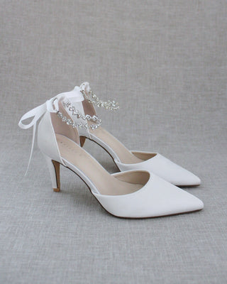 Wedding Pumps with Amaryllis Crystal Strap