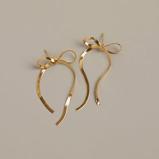 Herringbone Bow Earrings