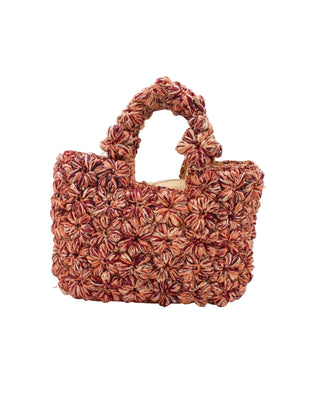 Florence Flower Crochet Raffia Straw Basket Handbag