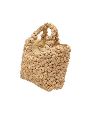 Florence Flower Crochet Raffia Straw Basket Handbag