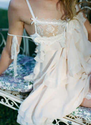 For Love & Lemons Eyelet Rose Underwire Bra in white at Mae Bridal, bridal lingerie, bridal bra