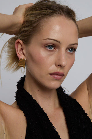 Ribbed Earrings