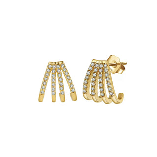 Radiant Fan Curve Earrings