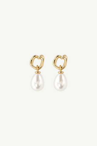 Gilded Micro Pearl Drop Earrings