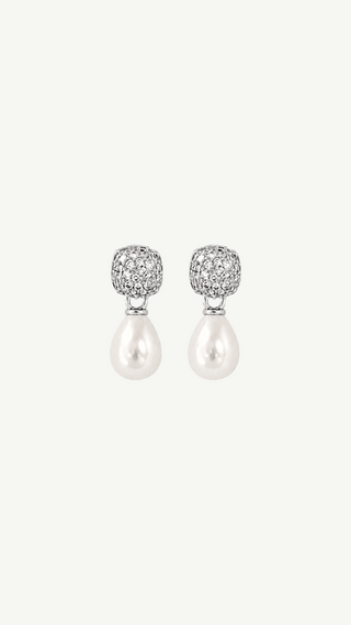Pave Mini Pearl Drop