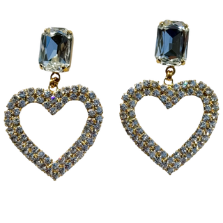 Maggie Crystal Heart Earrings