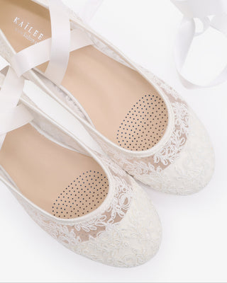 Crochet Lace Flats Ballerina Lace Up