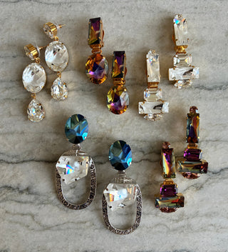 Custom Jean Paul Gaultier x Swarovski Crystal Drop Earrings