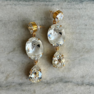 Custom Jean Paul Gaultier x Swarovski Crystal Drop Earrings