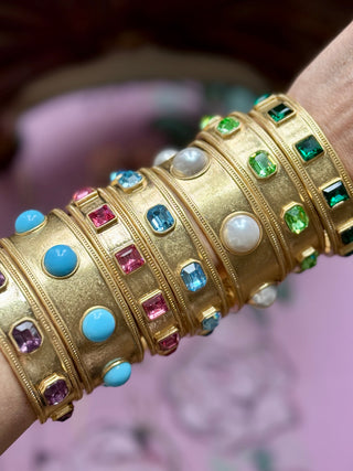 Coco Pearl Gold Bangle Pre Order