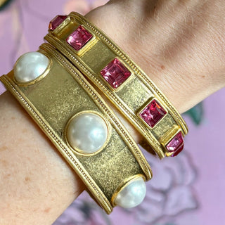 Coco Pearl Gold Bangle Pre Order