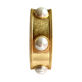 Coco Pearl Gold Bangle Pre Order