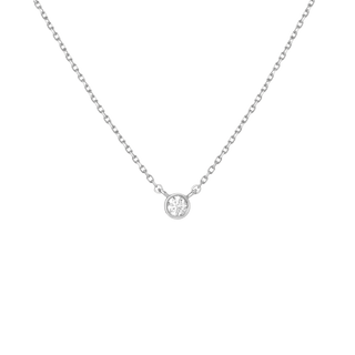 Medium Diamond Bezel Necklace