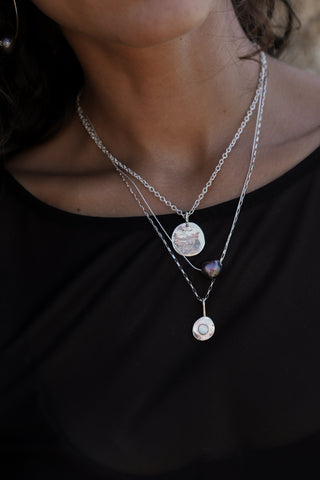 Mother of Pearl Crater Necklace