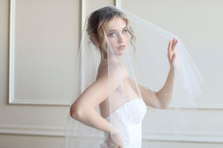 Pearl Edged Drop Veil