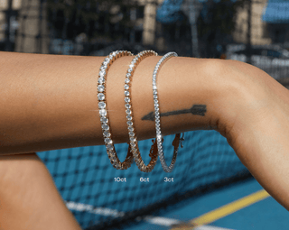 Lab Grown White Sapphire Tennis Bracelet
