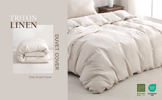 100% Linen Duvet Cover - Natural Linen Duvet Cover Only