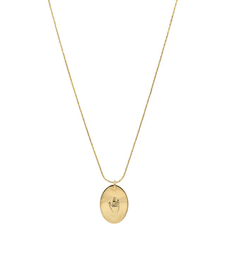 I Love You Sign Necklace Oval