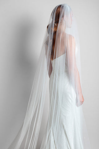 Magnolia Pearl and Floral Lace Cathedral Veil