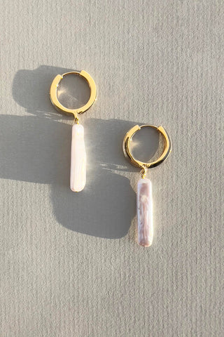 Nora Pearl Huggies 18k On Sterling