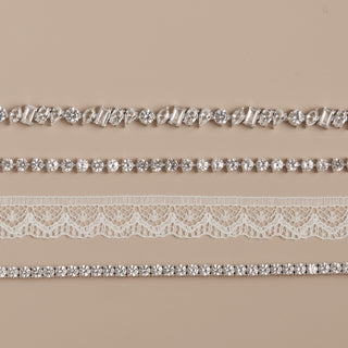 Lab Grown White Sapphire Mixed Shape Tennis Necklace