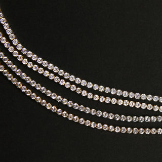 Unbreakable Lab Grown White Sapphire Tennis Necklace