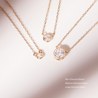 Medium Diamond Bezel Necklace