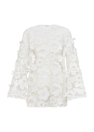 June Knit Mini Beach Dress White Crochet Filora