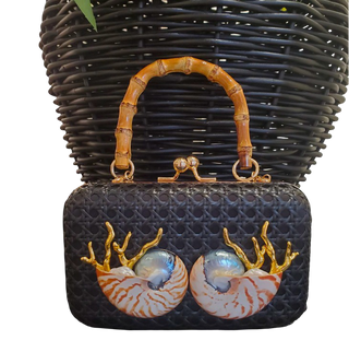 Custom Cane Clutch With Bamboo Handle
