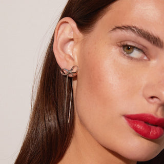 Herringbone Bow Earrings