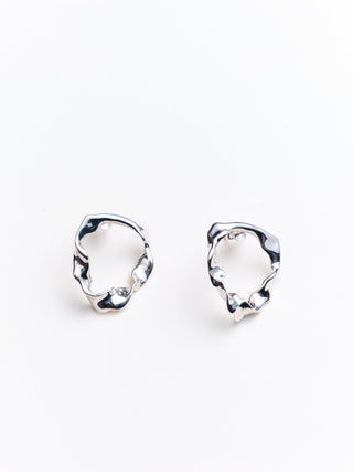Nicola Beaten Round Earrings