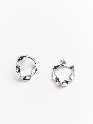 Nicola Beaten Round Earrings